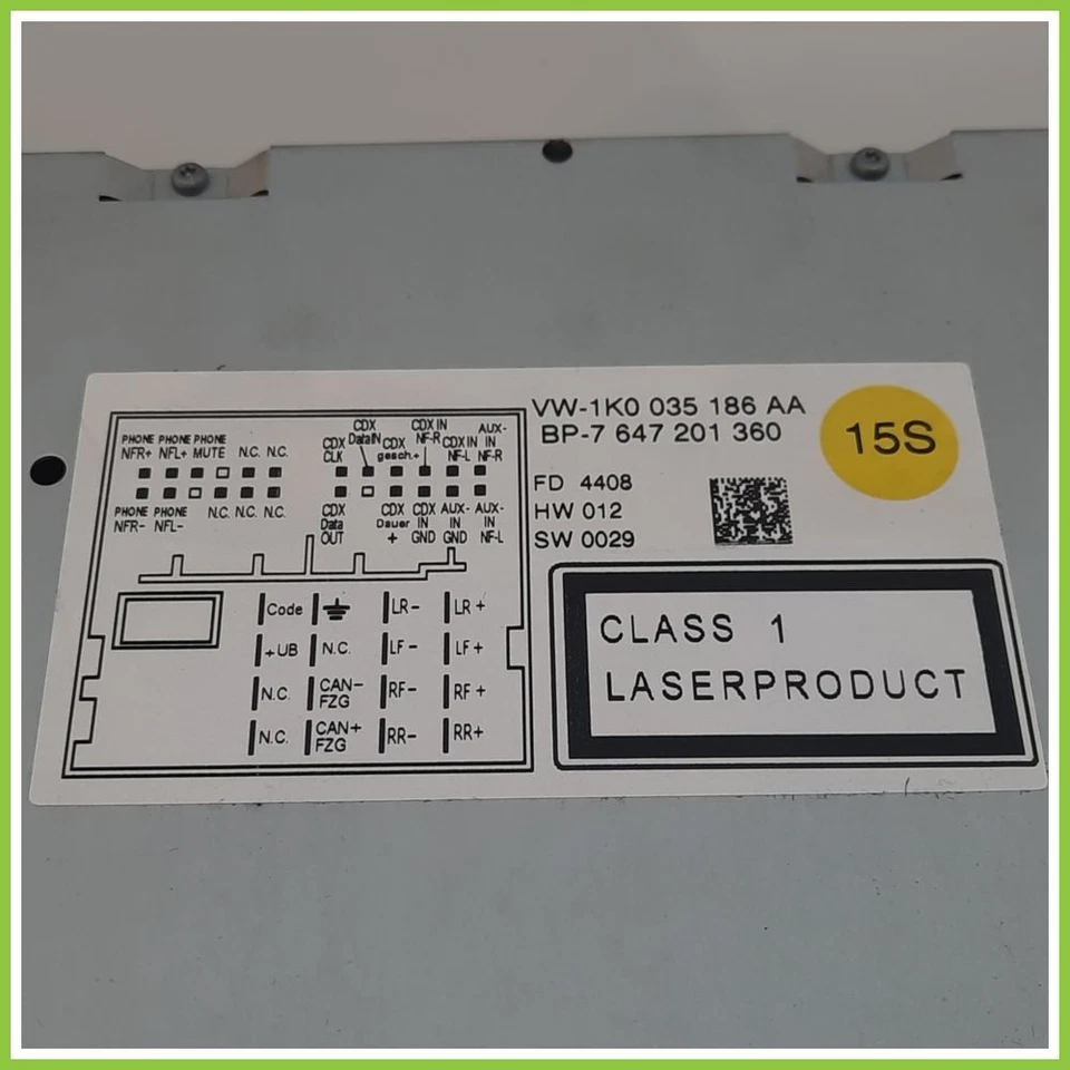 Infotainment VOLKSWAGEN GOLF 5K/AJ 2.0 TDI 1K0035186AA 2008 2012 BLAUPUNKT - Immagine 3 di 4