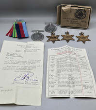 Set of 5 WW2 British Medals 39-45, Italy & France Germany Star + War & Defence