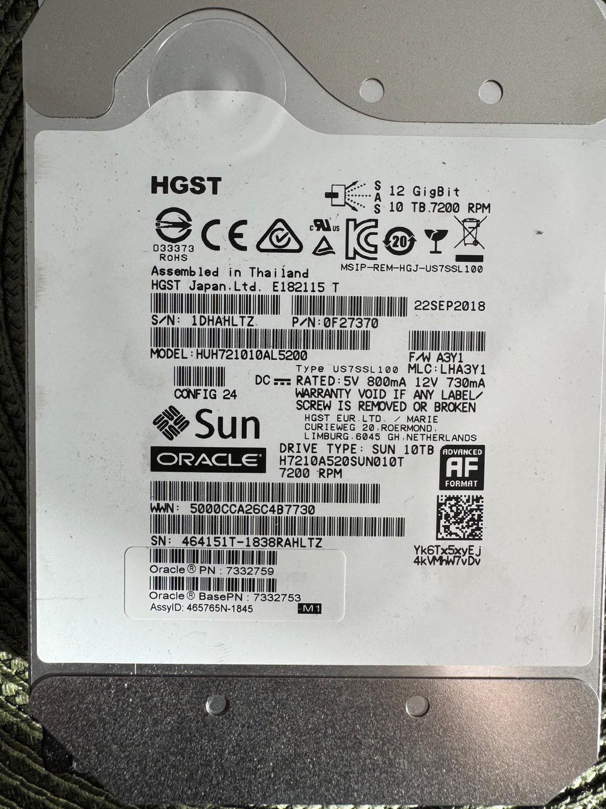 HDD HGST ULTRASTAR SAS 10TB - HUH721010AL5200