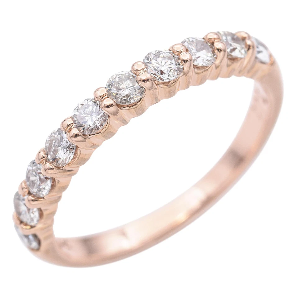14k Rose Gold Semi-Eternity Diamond Band - Image 2 of 4