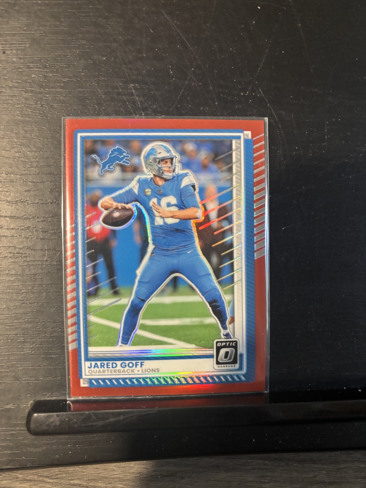 2025 Panini Donruss Optic - Jared Goff #149 Red Prizm /149
