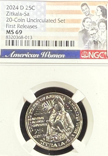 2024 D ZITKALA-SA AMERICAN WOMEN QUARTER 1st RELEASE NGC MS69
