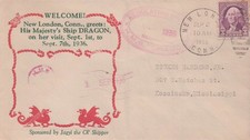 HMS Dragon, visits Groton Conn 1936 Jagyi cachet