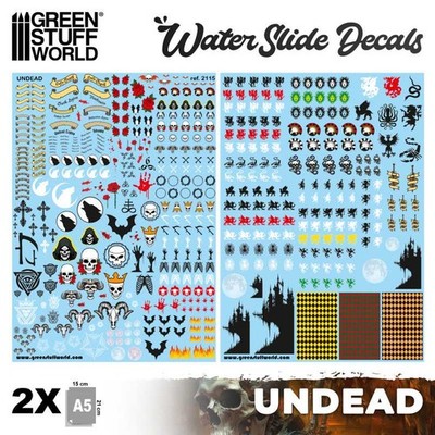Green Stuff World Abziehbilder Untote Water Slide Decals Sheets