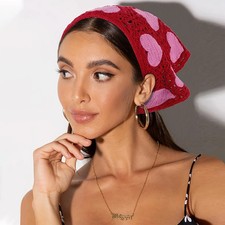 Gestricktes Kopftuch Ethno Stil Dreieck Stirnband Damen Mode