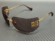 MIU MIU MU 54YS 5AK06I Gold Purple Brown Women's 80 mm Sunglasses