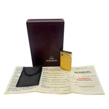 Ronson Varatronic Piezo-Electric Gold Tone Lighter Box Papers Made Japan Vintage