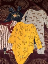 Baby Boy 6-9M Clothing Lot Bodysuits Romper Overalls 4pc