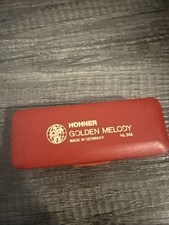Hohner Golden Melody Harmonica No 542 Key of C with Case Vintage Made in Germany