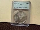 1882 S Morgan Silver dollar PCGS MS 63-Real old green holder