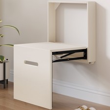 Wall Mounted Folding Stool Space Saving Entryway Stool Shower Seat Chairs White