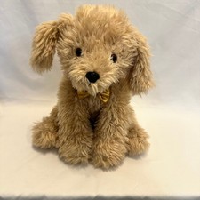 FAO Schwarz Lab Puppy Beige with Gold Bow Plush Toy Dog Stuffed Animal