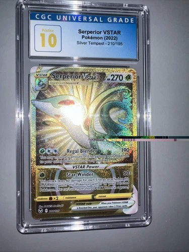 Serperior VSTAR Silver Tempest Secret Rare Card 210/195 Cgc Pristine 10