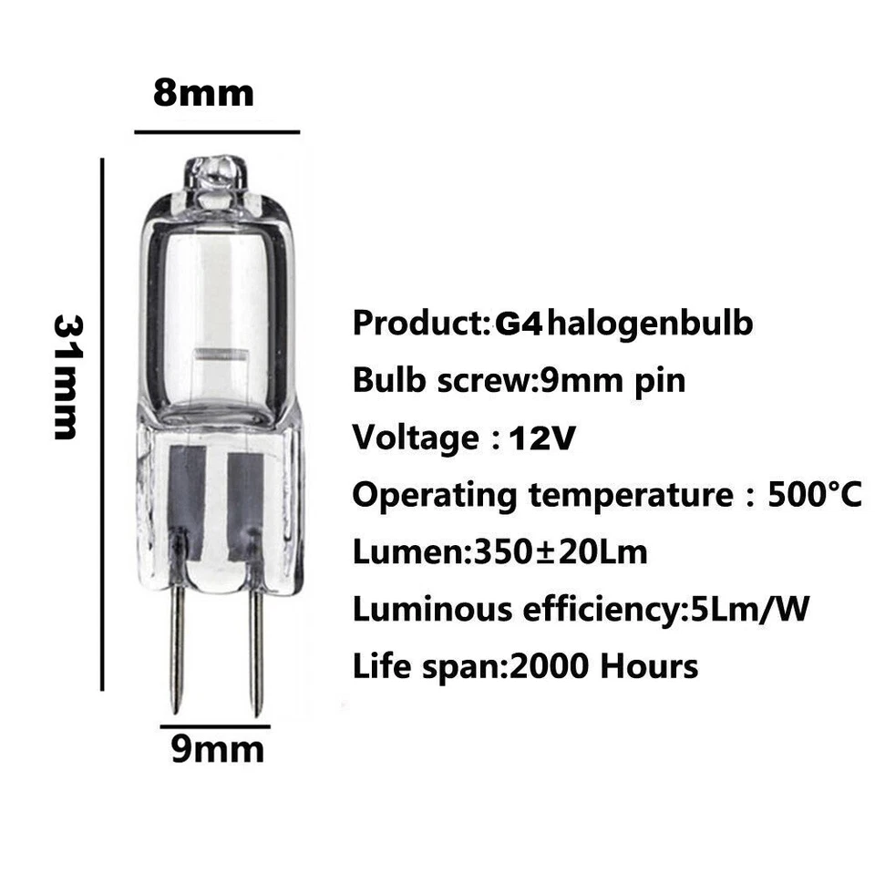 G4 Leuchtmittel Halogen 12V 20W 10W 5W Stiftsockellampe Dimmbar Warmweiß Birne - Bild 2 von 4
