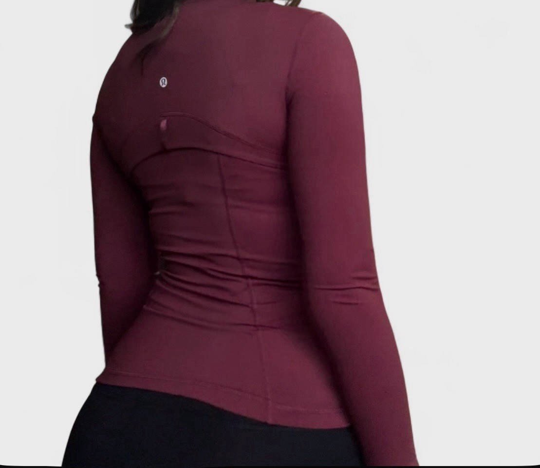 Lululemon Define Luon Full Zip Burgundy Jacket Women's Size 4