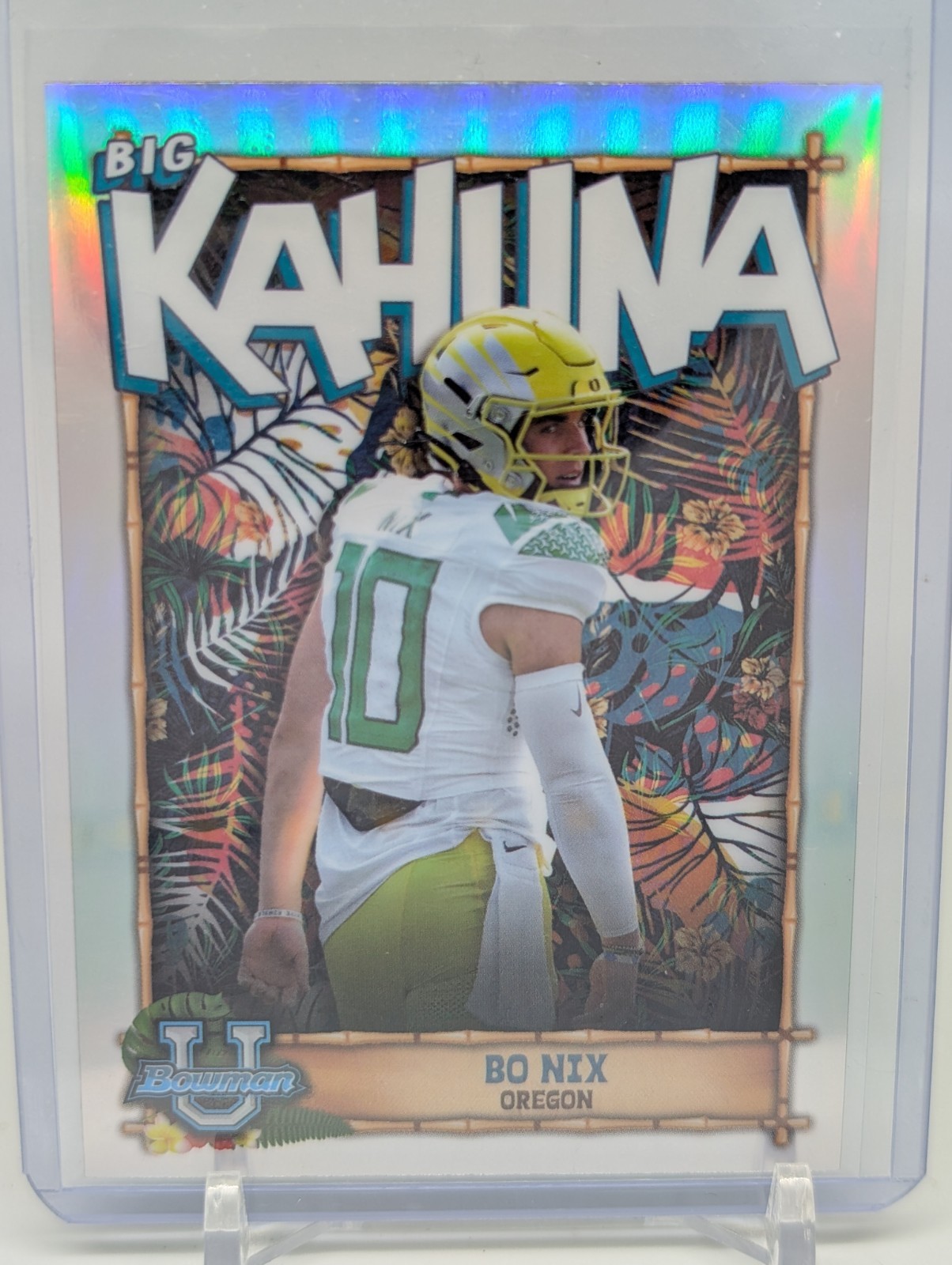 2022 Bo NIX Bowman Chrome U BIG KAHUNA TBK-19 Oregon Ducks Case Hit M