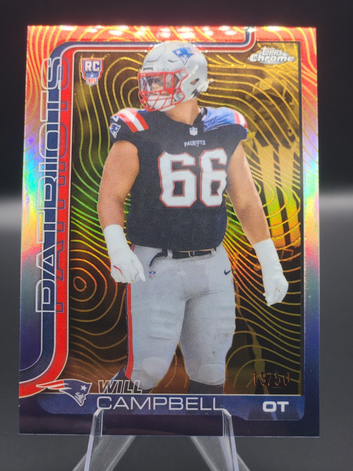 2025 Topps Chrome - Rookies Will Campbell #379 Gold Refractor /50 (RC)