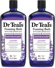 Foaming Bath with Pure Epsom Salt, Soothe  Sleep with Lavender, 34 Fl Oz Pack