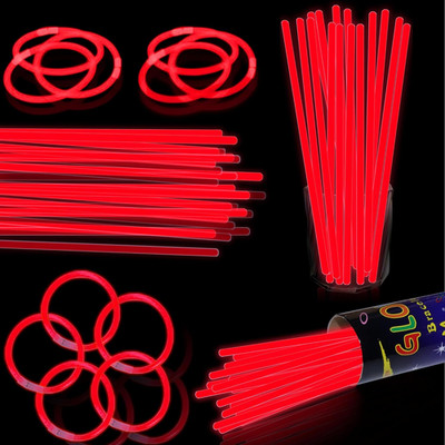 100 Glow Sticks 8  Pink Bulk Party Supplies for Halloween, Birthday, Valentine