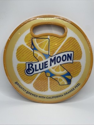 NEW SEALED Blue Moon Cutting Board Belgian Beer Ale Barware California orange