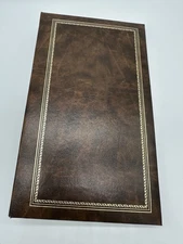 Vintage Holson 100 3.5x5 photos Brown Flip Photo Album  12" x 7" NOS