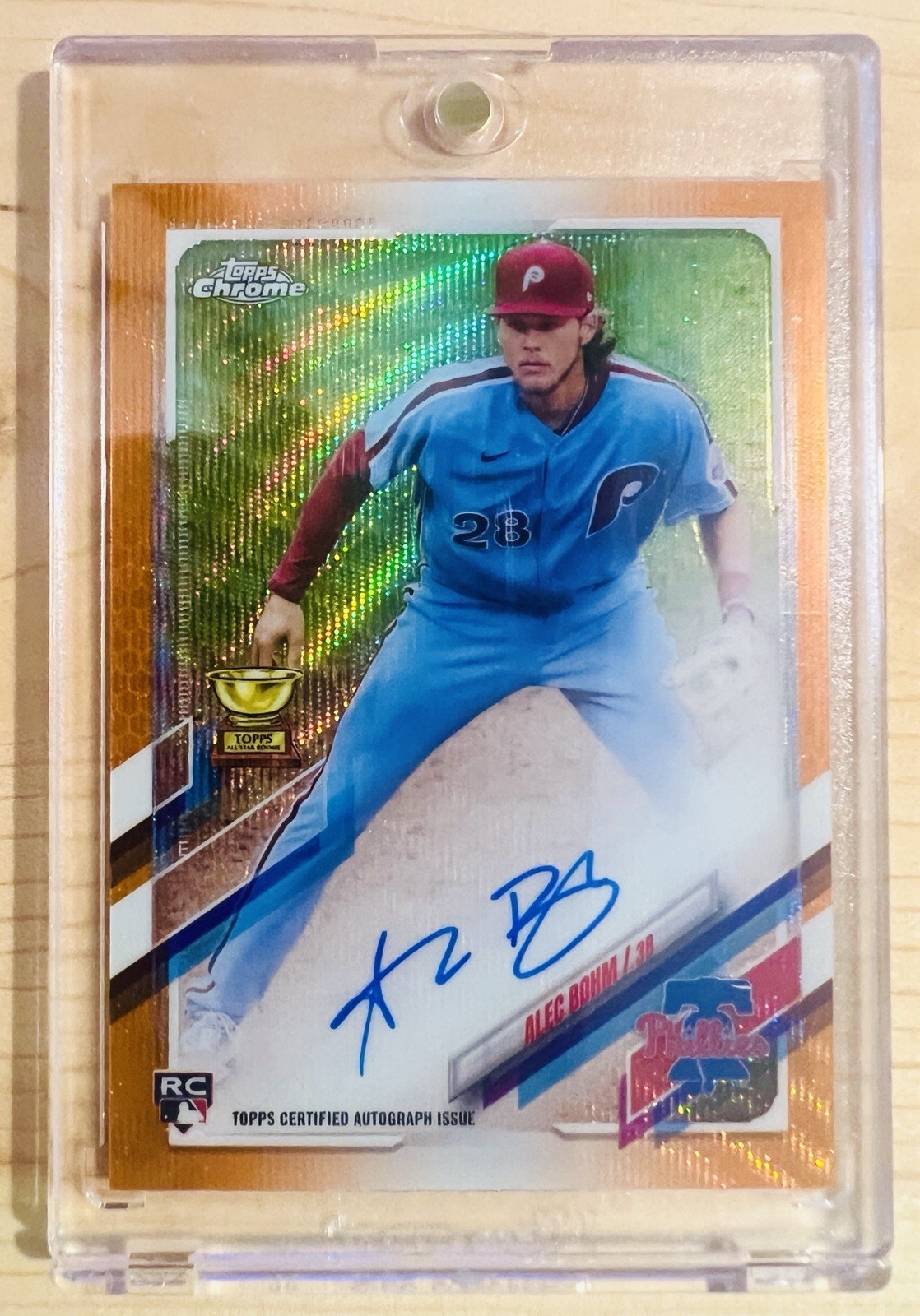 2021 Topps Chrome - Rookie Autographs Alec Bohm #RA-AB RC AU #D 08/25 Phillies🔥