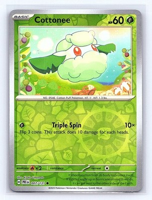 Cottonee Common SV: Prismatic Evolutions 007/131