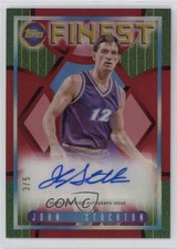 2023-24 Topps Finest Flashback Red Refractor 3/5 John Stockton Auto HOF v3r