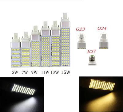 5050 PL LED Bulbs 5W 7W 9W 11W 13W 15W E27 G24 G23 Corn Bulb Lamp Light SMD Spot