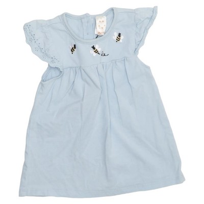 Pusblu, Kleid, Größe: 86, Blau, Baumwolle/Elasthan, Print, Mädchen #fXb