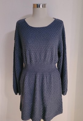 Süßes Strickkleid* Größe M/L *Blau *locker und bequem *