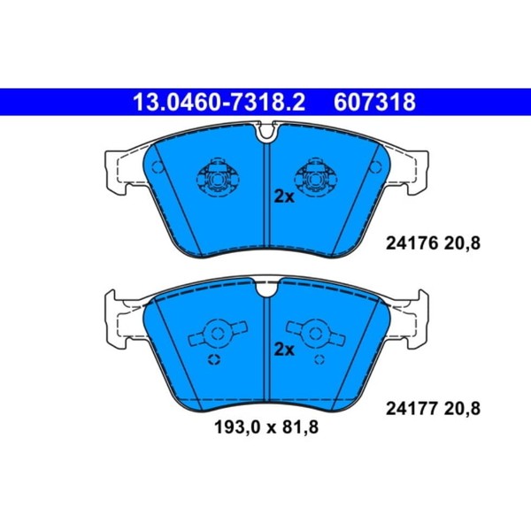 Bremsbelagsatz Scheibenbremse ATE 13.0460-7318.2 FüR Mercedes-Benz M-image