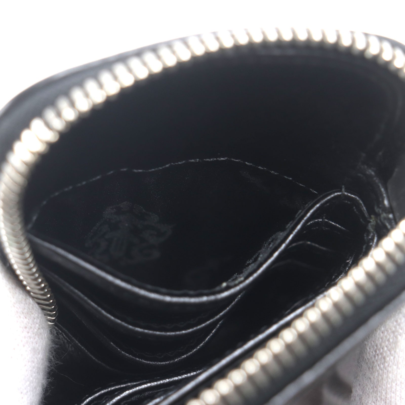 Great CHROME HEARTS Card Case One Trillion Flairny Wallet black leather mens thumbnail 6