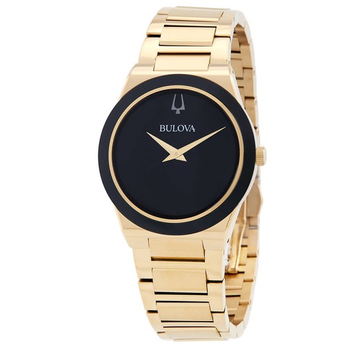 Bulova Millennia Quartz Black Dial Men's Watch 97A183