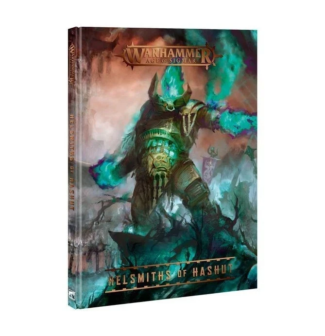 GAMES WORKSHOP Warhammer Age of Sigmar Helsmiths of Hashut Limited Edition Battletome And Cards