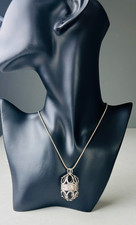 Antique English Sterling Silver Thimble Holder/Cage/Pendant