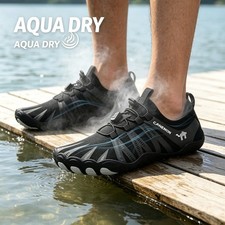 Men Quick Dry Beach Surf Diving Water Shoes, Protective Reef Aqua Socks