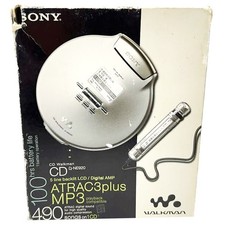 SONY D-NE920 CD Walkman ATRAC MP3 G-Protection White Silver Set w/Box From Japan