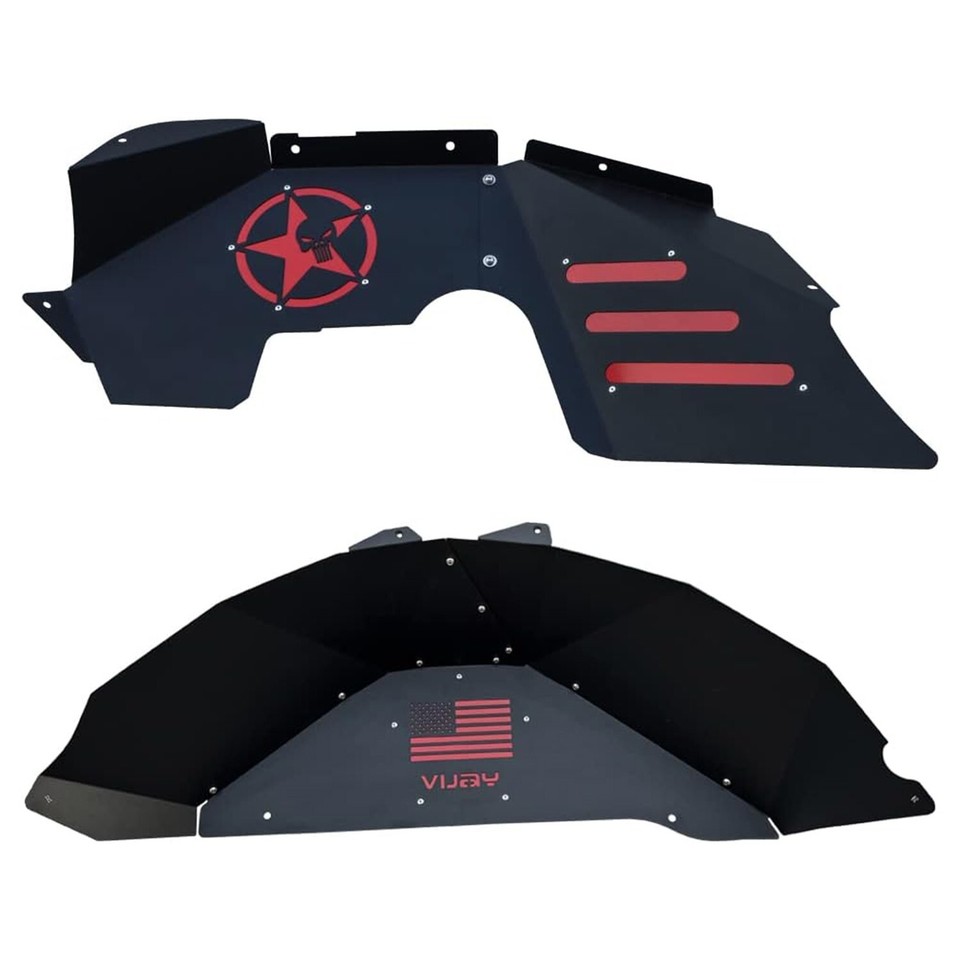 s Jeep JK Wrangler Vented Aluminum Replacement Inner Fender Set s Jeep JK Wrangler Vented Aluminum Replacement Inner Fender Set
