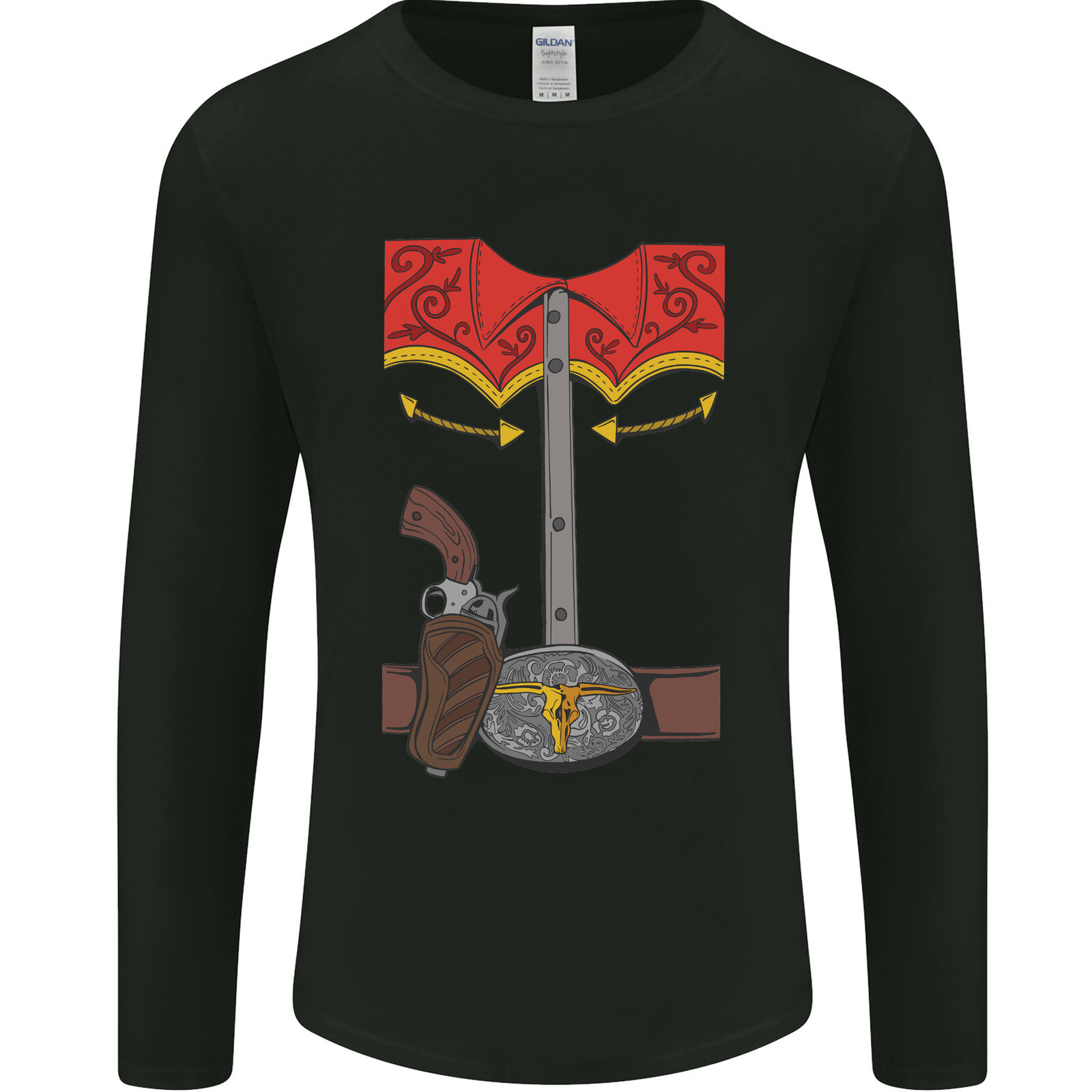 Disfraz de Vaquero Traje Disfraz Do Hombre Camiseta Manga Larga