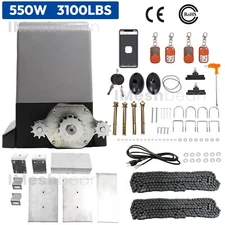 550W 3100lbs Electric Automatic Sliding Gate Opener Motor APP Control 4 Remotes
