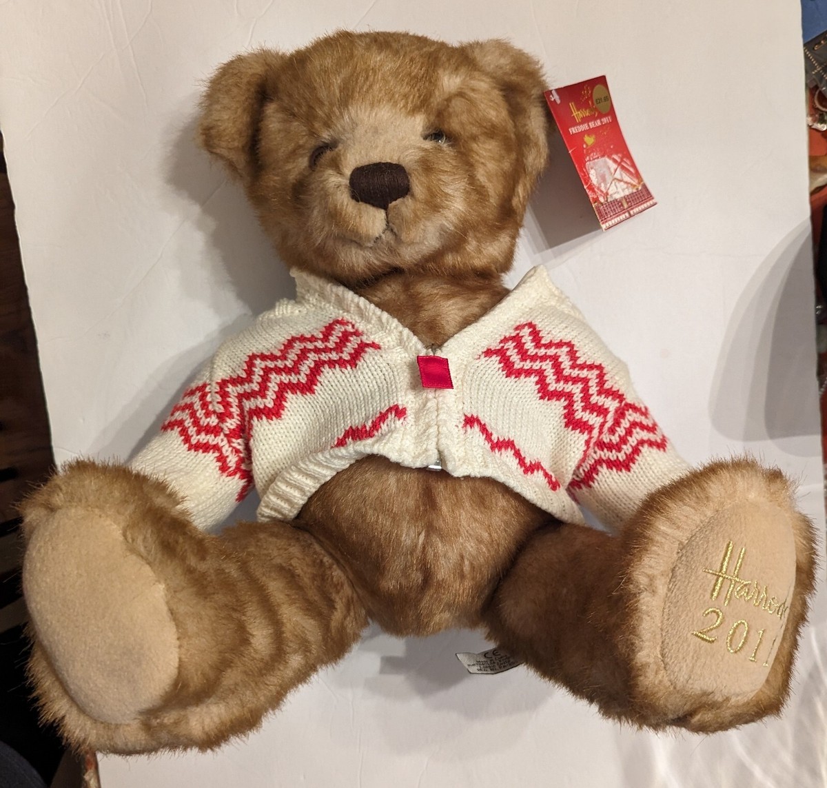 Antique Bear Harrods First Christmas Bear It's A Bit Of A Squash