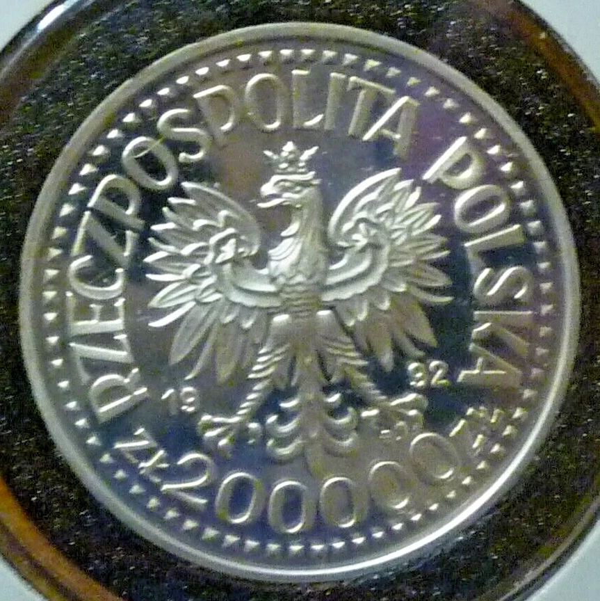 1992 POLAND - 200000 ZLOTYCH - WLADYSLAW III - SMALL PORTRAIT - PROOF SILVER  - Image 2 of 4