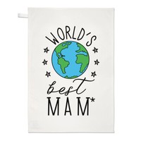 World's Best Mam Geschirrtuch Mutter Muttertag Toll Geburtstag
