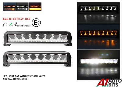 17'' LED Arbeits & Warnung Warnblinkleiste X2 12V 24V R65 E9 Auto LKW ATV SUV 4X4