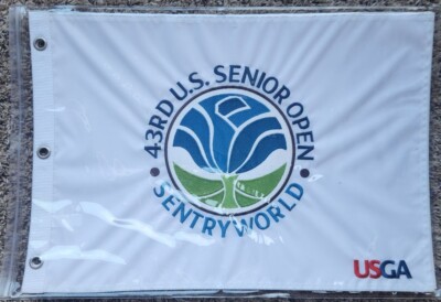 2023 43rd US Sr. Open (Sentry World) Embr Pin Flag: Bernard Langer *New record*