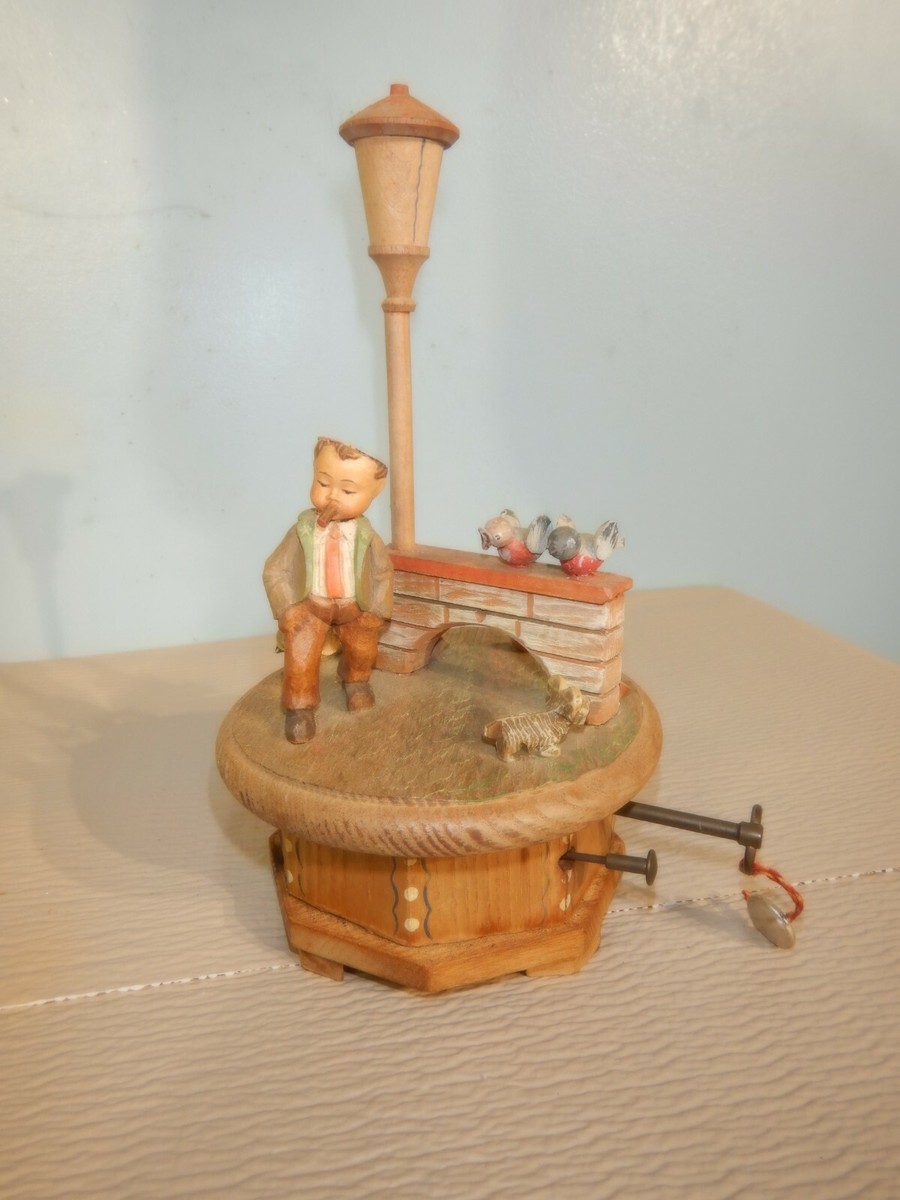 Vintage Music Boxes Thorens Anri Child & Birds Do Re Mi