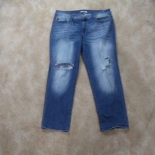 Kancan Straight Leg Jeans Women's 22 Blue Denim Stretch High Rise