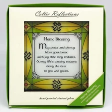 Royal Tara Traditional Irish Blessing, Stained Glass (6.29" x 6.29")