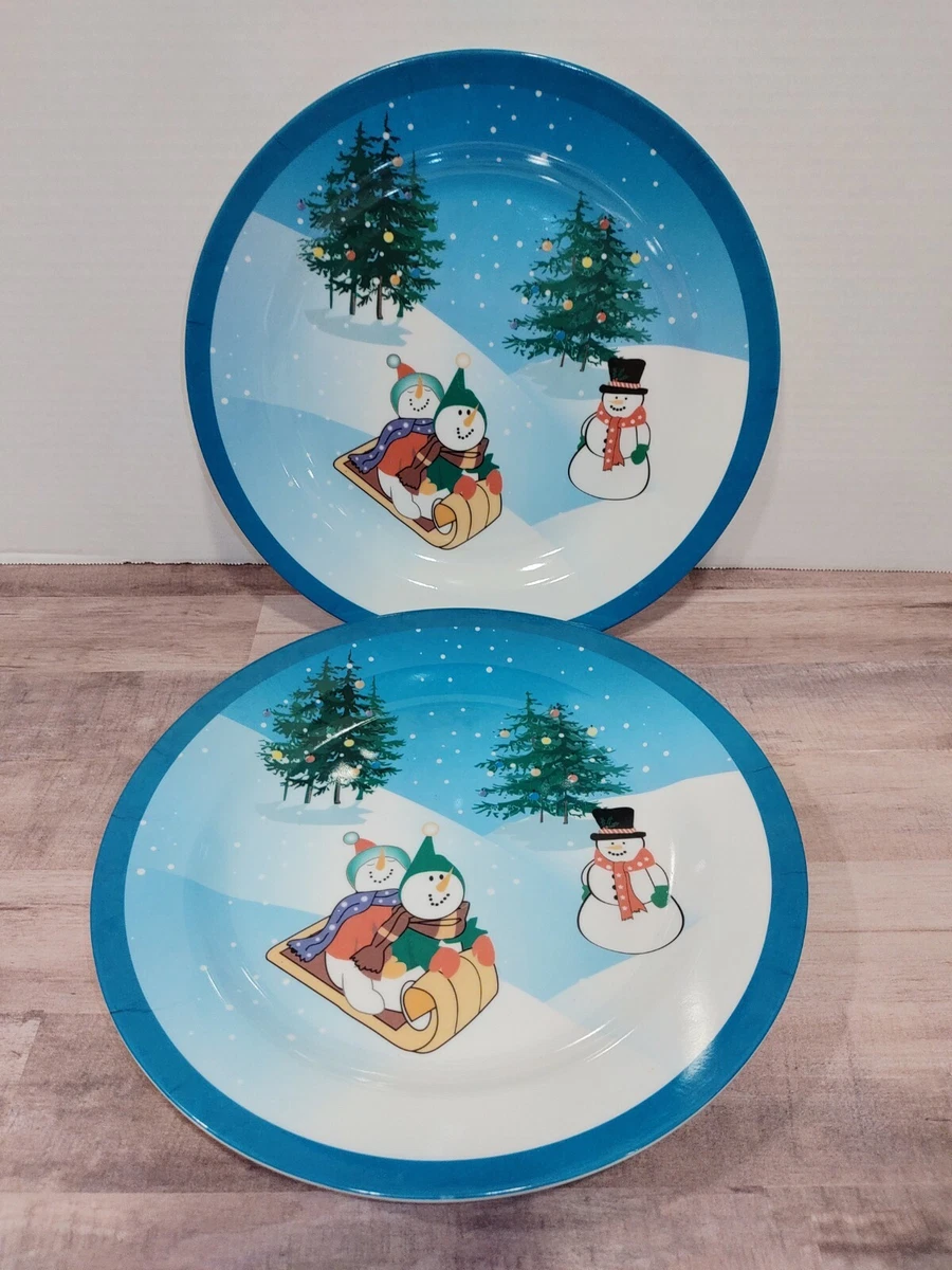 Plastic christmas sales plates